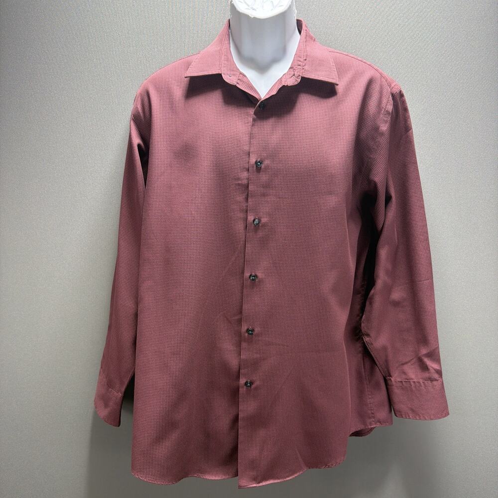 VTG Y2K Structure Gingham Dress Shirt | Mens L Collared Button Up